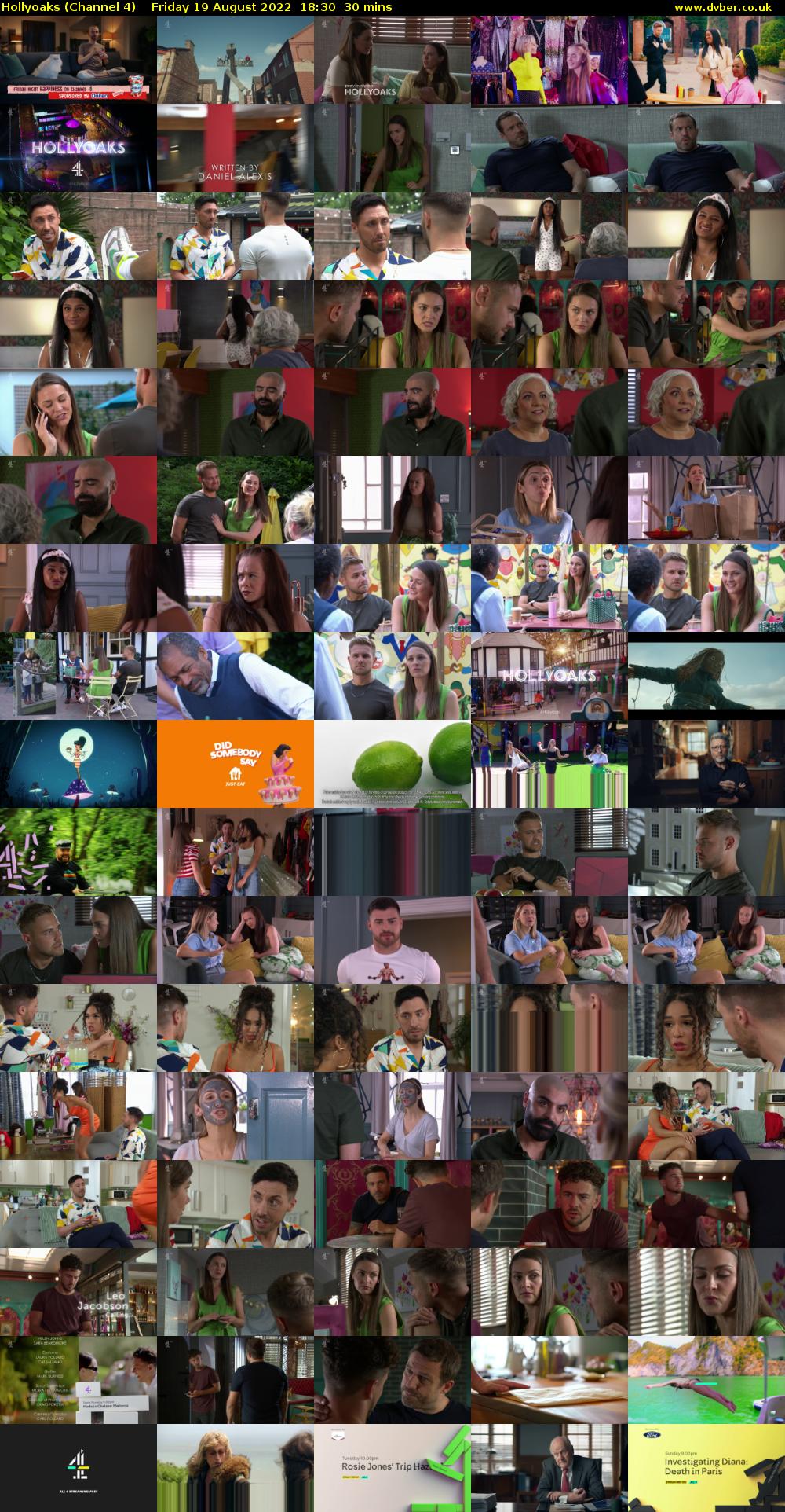 Hollyoaks (Channel 4) Friday 19 August 2022 18:30 - 19:00