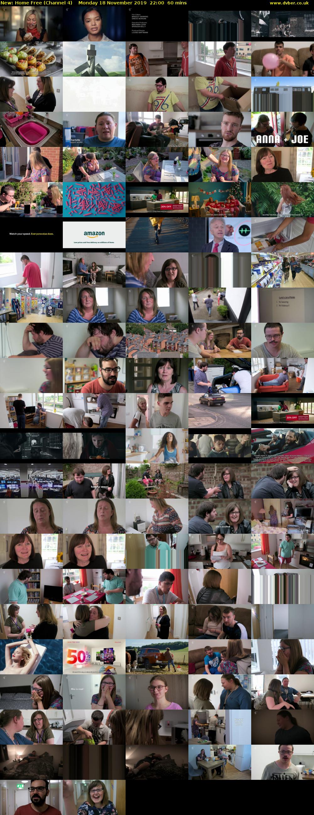Home Free (Channel 4) Monday 18 November 2019 22:00 - 23:00