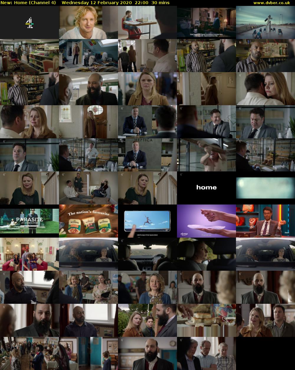 Home (Channel 4) Wednesday 12 February 2020 22:00 - 22:30