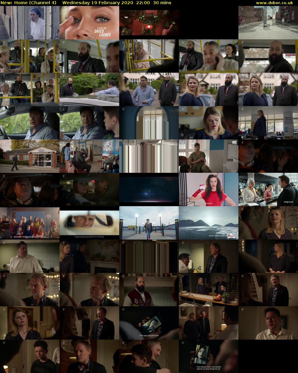 Home (Channel 4) Wednesday 19 February 2020 22:00 - 22:30