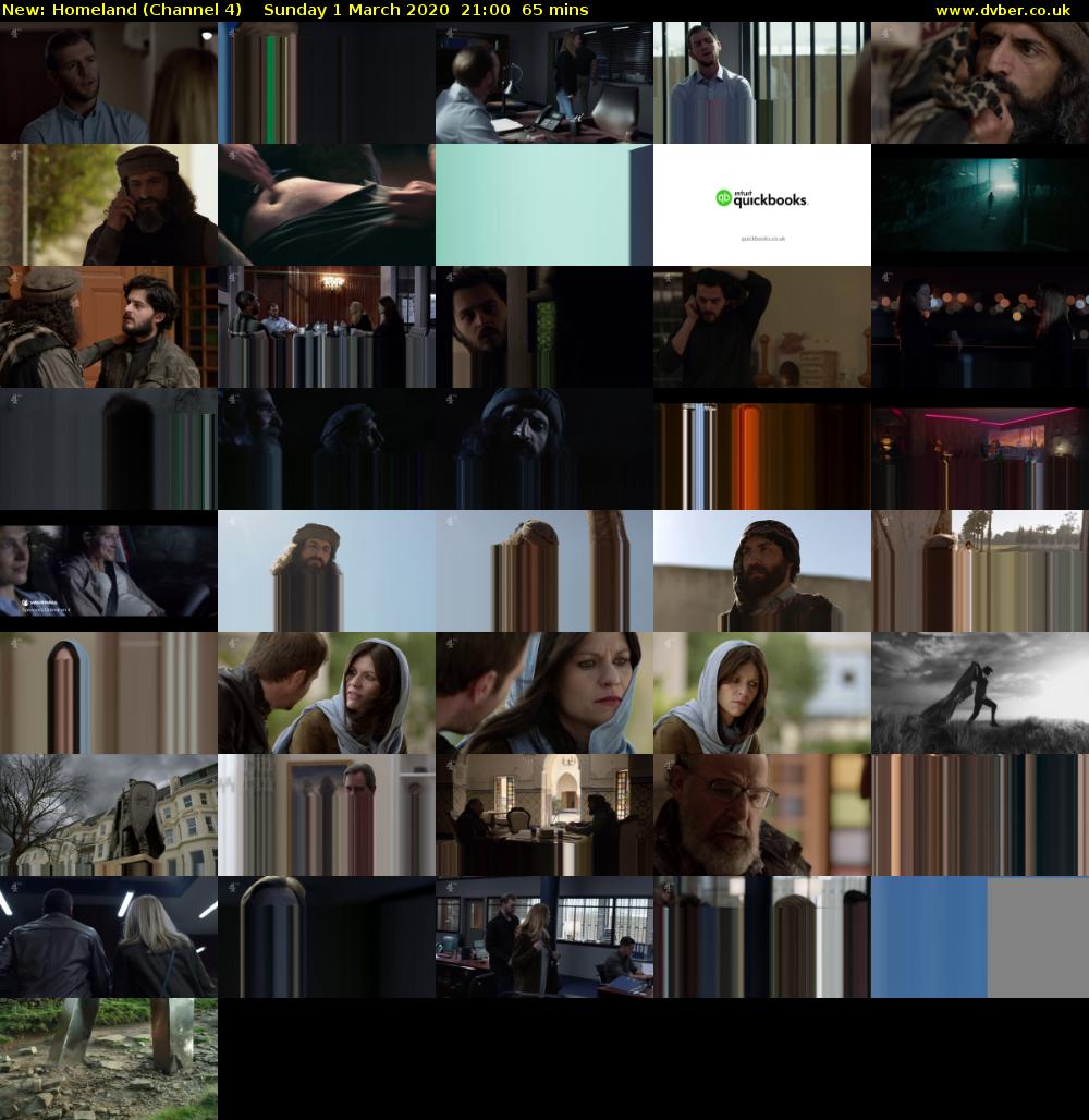 Homeland (Channel 4) Sunday 1 March 2020 21:00 - 22:05