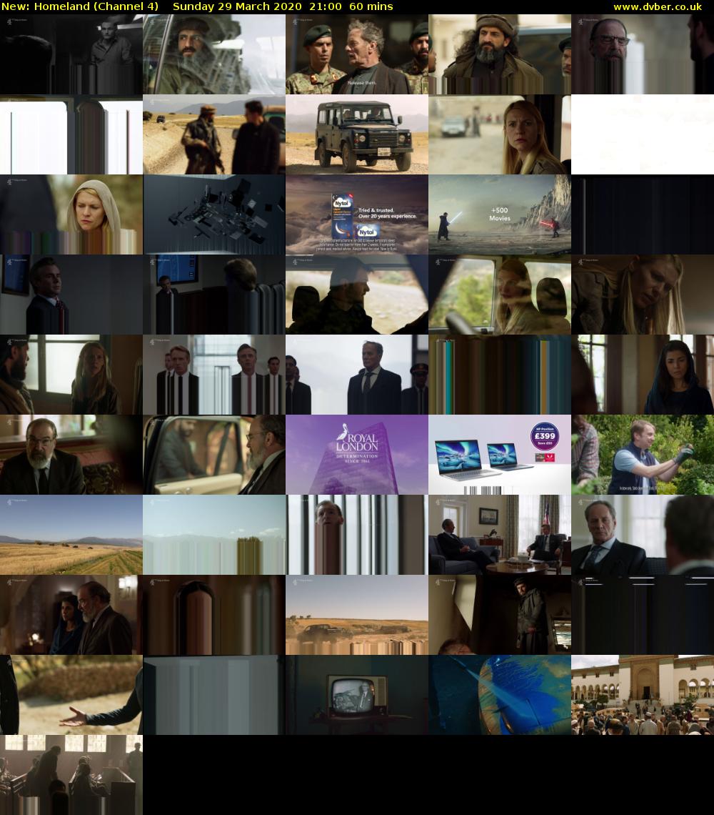 Homeland (Channel 4) Sunday 29 March 2020 21:00 - 22:00