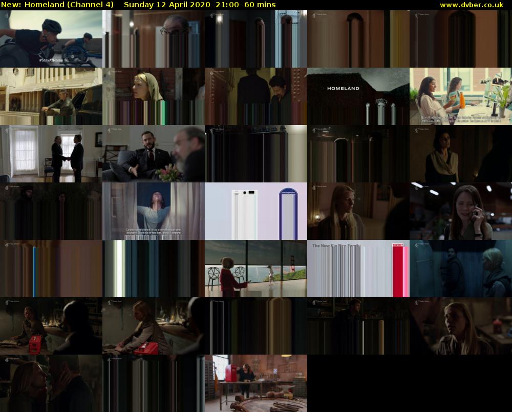 Homeland (Channel 4) Sunday 12 April 2020 21:00 - 22:00