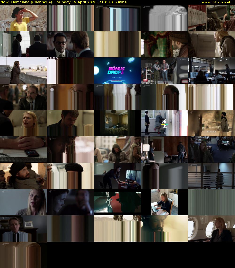 Homeland (Channel 4) Sunday 19 April 2020 21:00 - 22:05