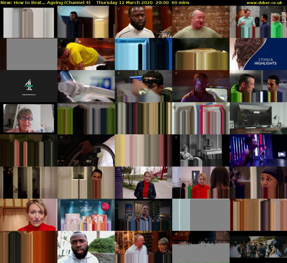 How to Beat... Ageing (Channel 4) Thursday 12 March 2020 20:00 - 21:00