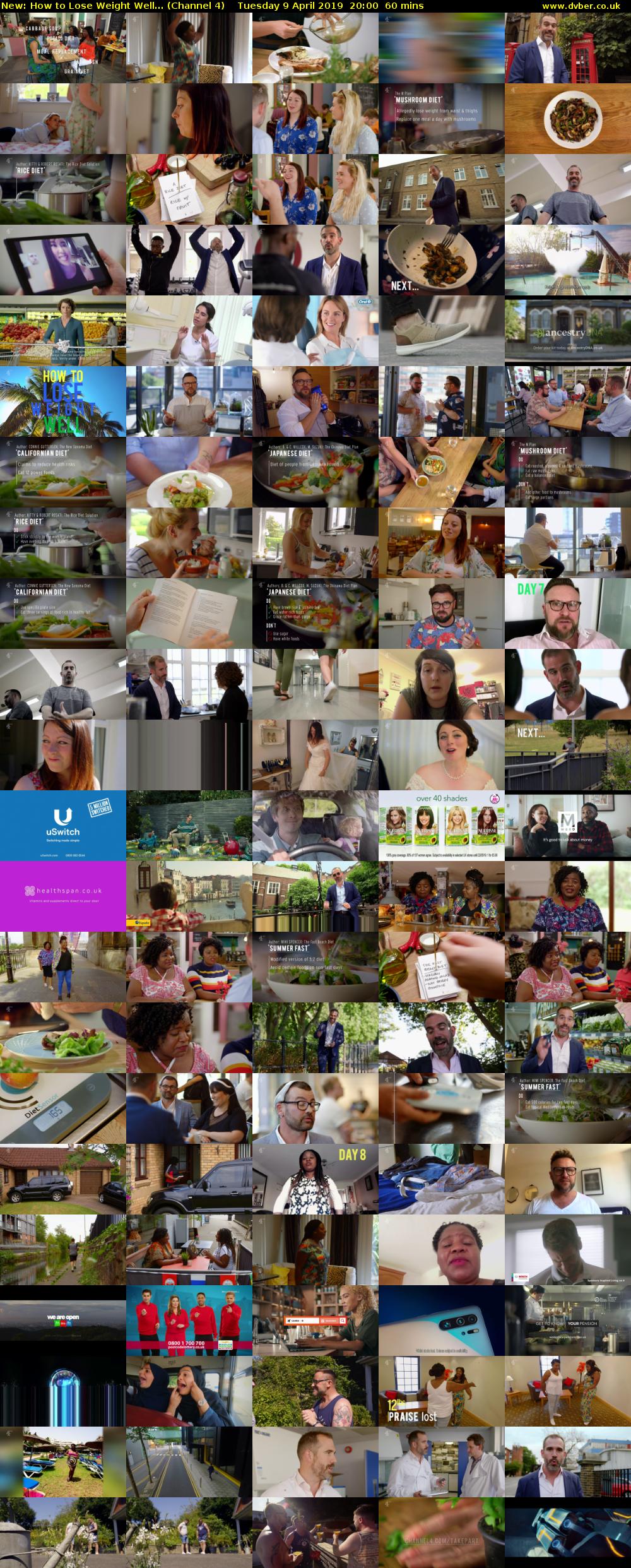 How to Lose Weight Well... (Channel 4) Tuesday 9 April 2019 20:00 - 21:00