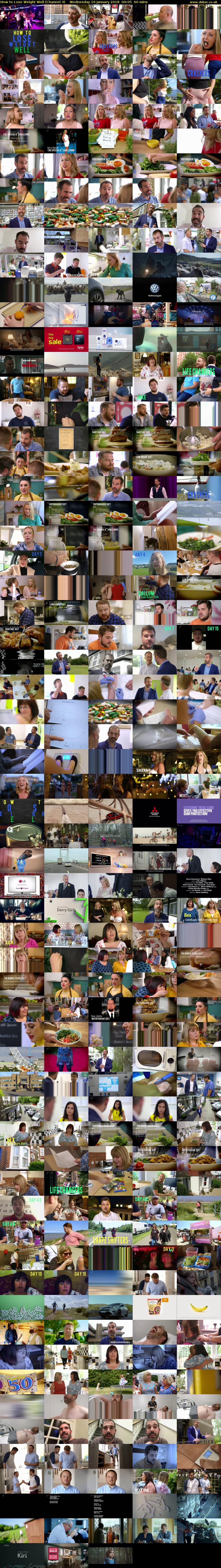 How to Lose Weight Well (Channel 4) Wednesday 10 January 2018 00:05 - 01:05