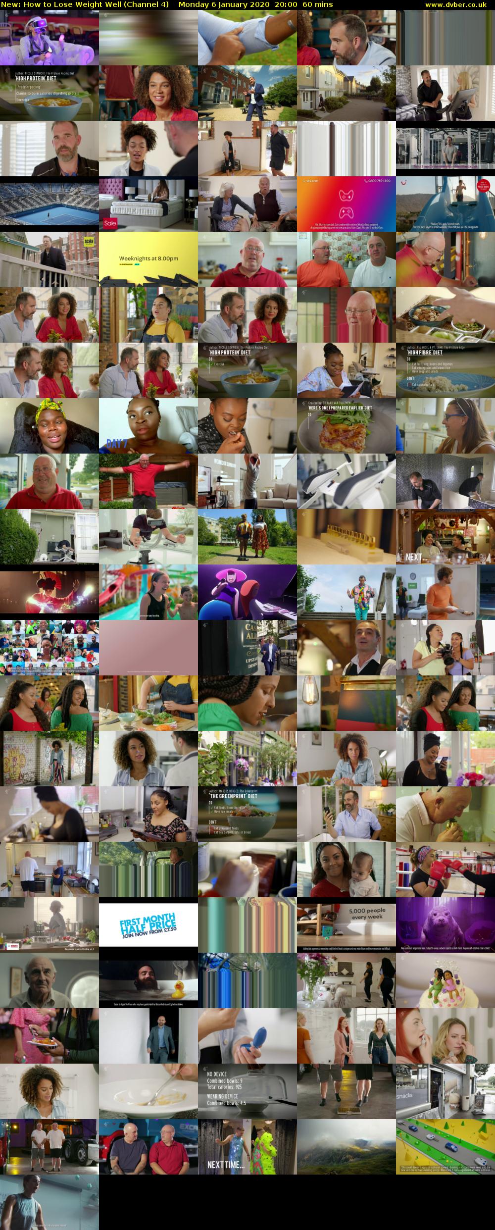 How to Lose Weight Well (Channel 4) Monday 6 January 2020 20:00 - 21:00