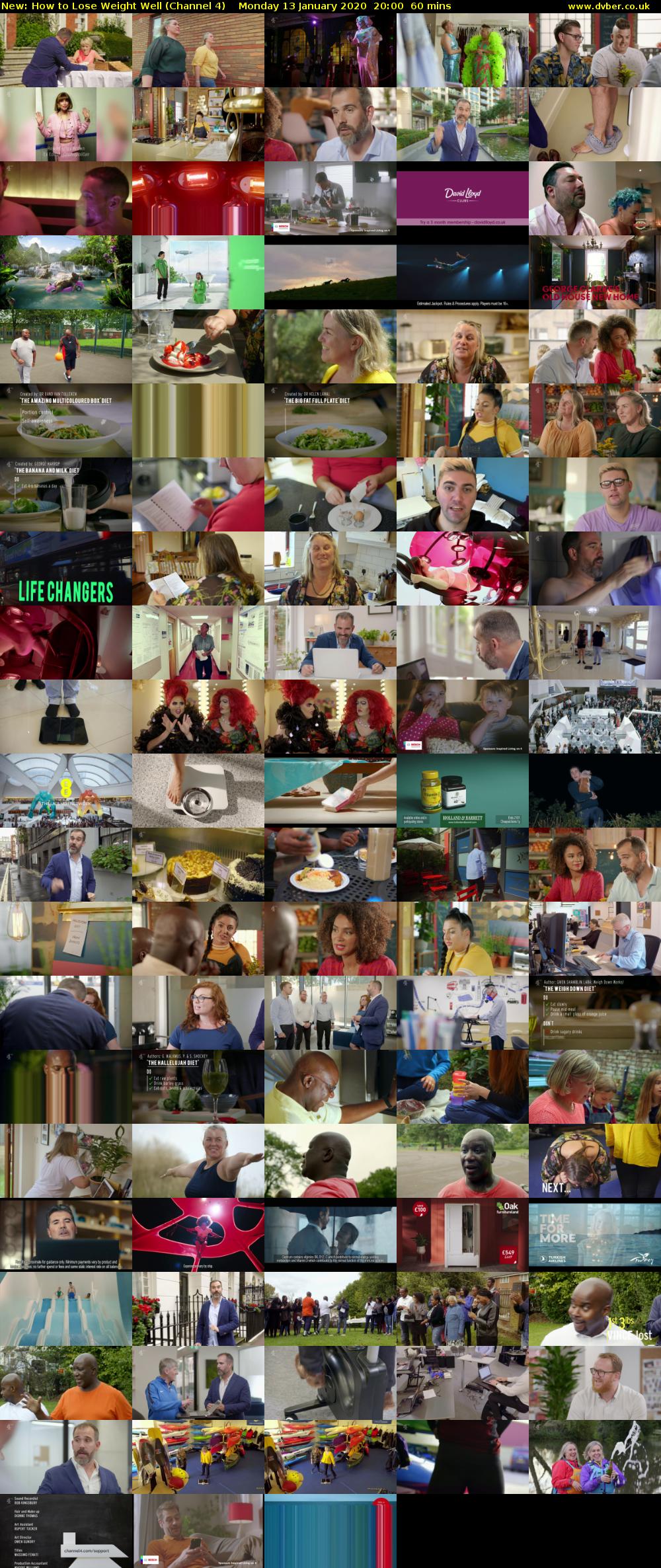 How to Lose Weight Well (Channel 4) Monday 13 January 2020 20:00 - 21:00