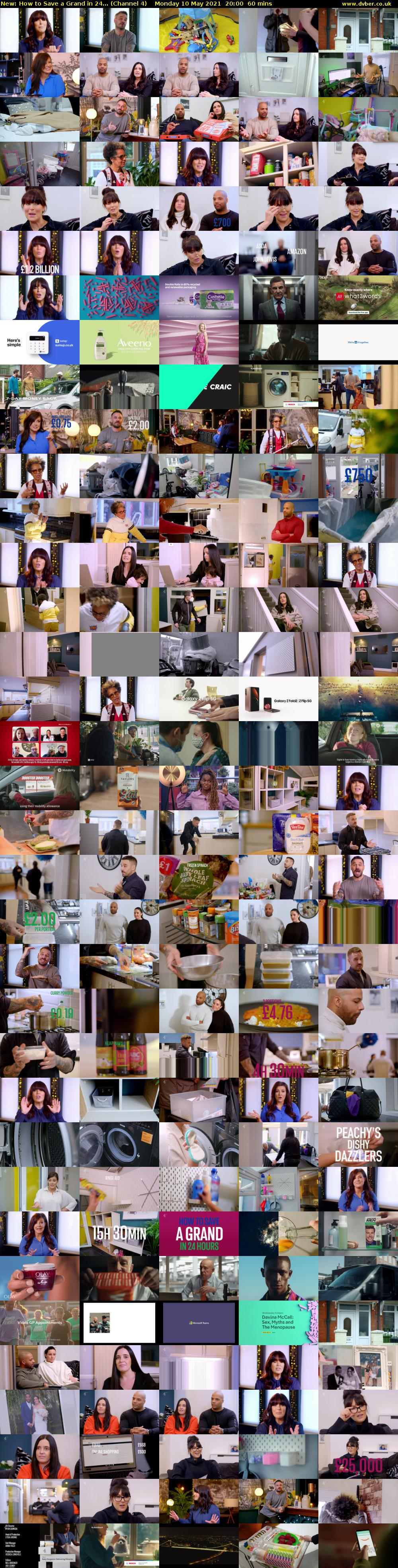 How to Save a Grand in 24... (Channel 4) Monday 10 May 2021 20:00 - 21:00