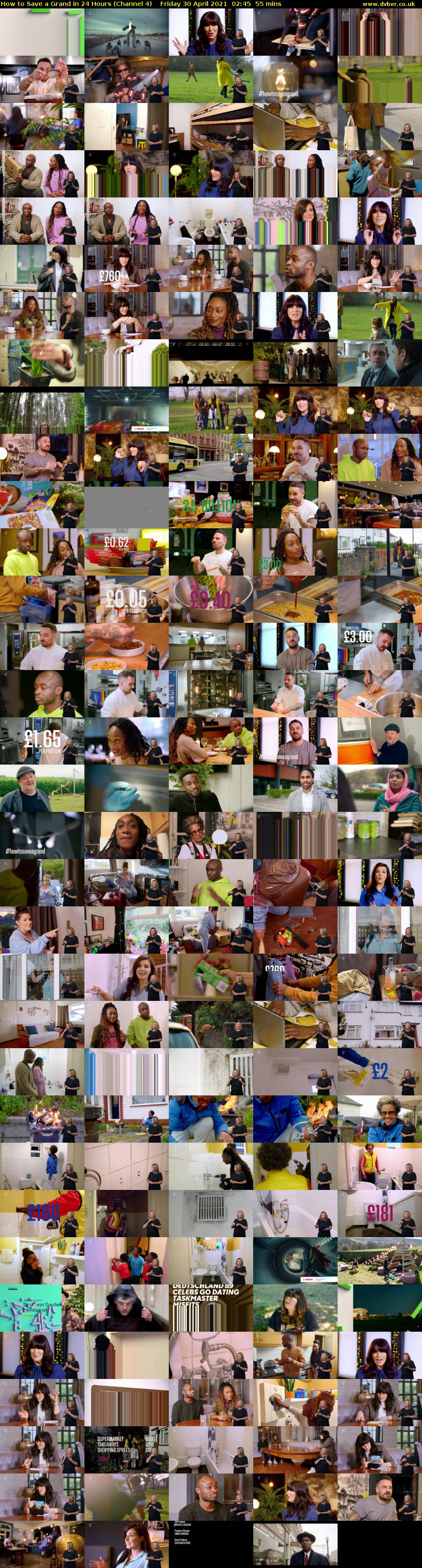 How to Save a Grand in 24 Hours (Channel 4) Friday 30 April 2021 02:45 - 03:40