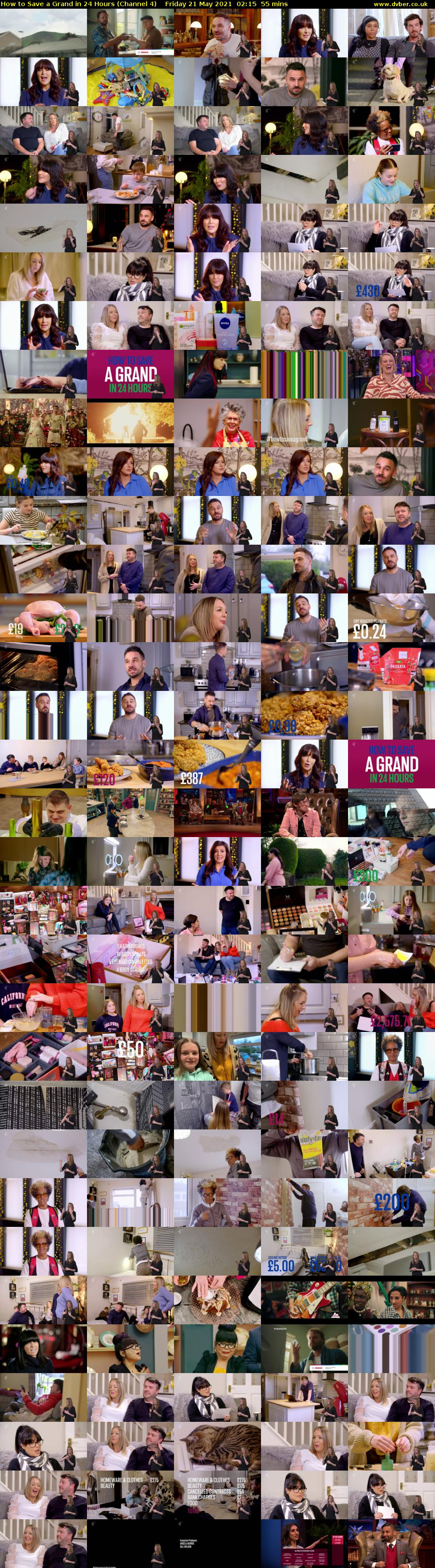 How to Save a Grand in 24 Hours (Channel 4) Friday 21 May 2021 02:15 - 03:10