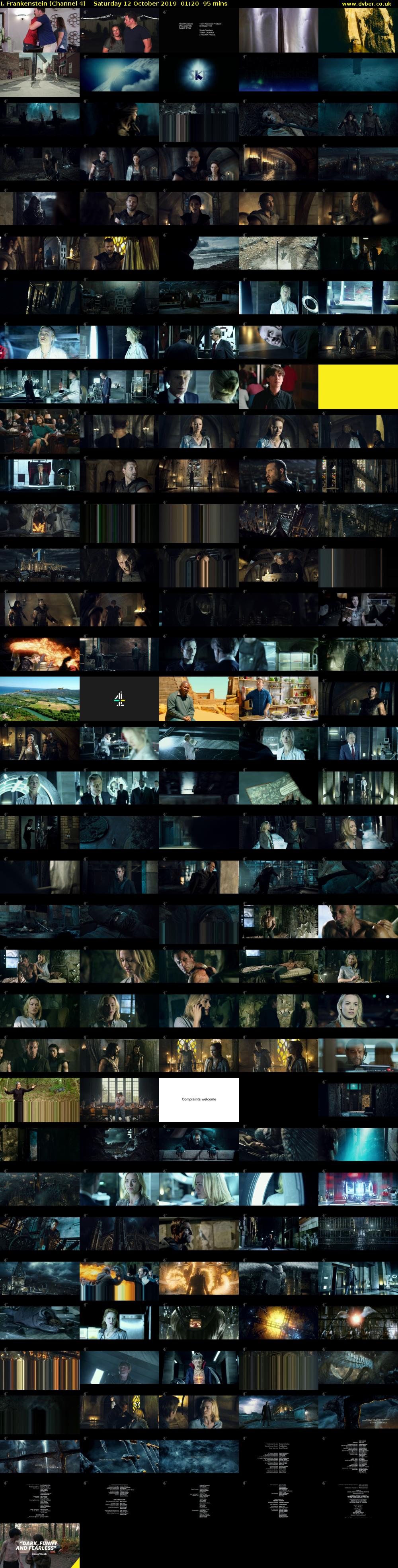 I, Frankenstein (Channel 4) Saturday 12 October 2019 01:20 - 02:55