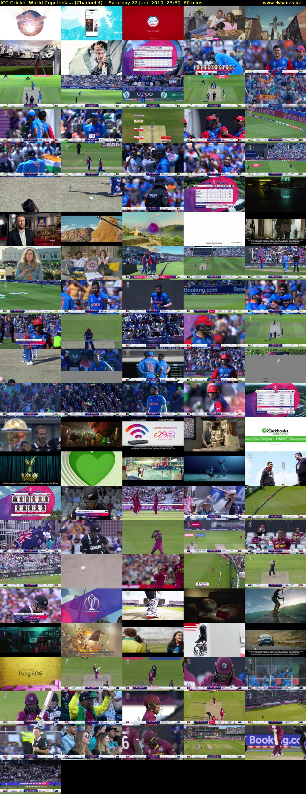 ICC Cricket World Cup: India... (Channel 4) Saturday 22 June 2019 23:30 - 00:30