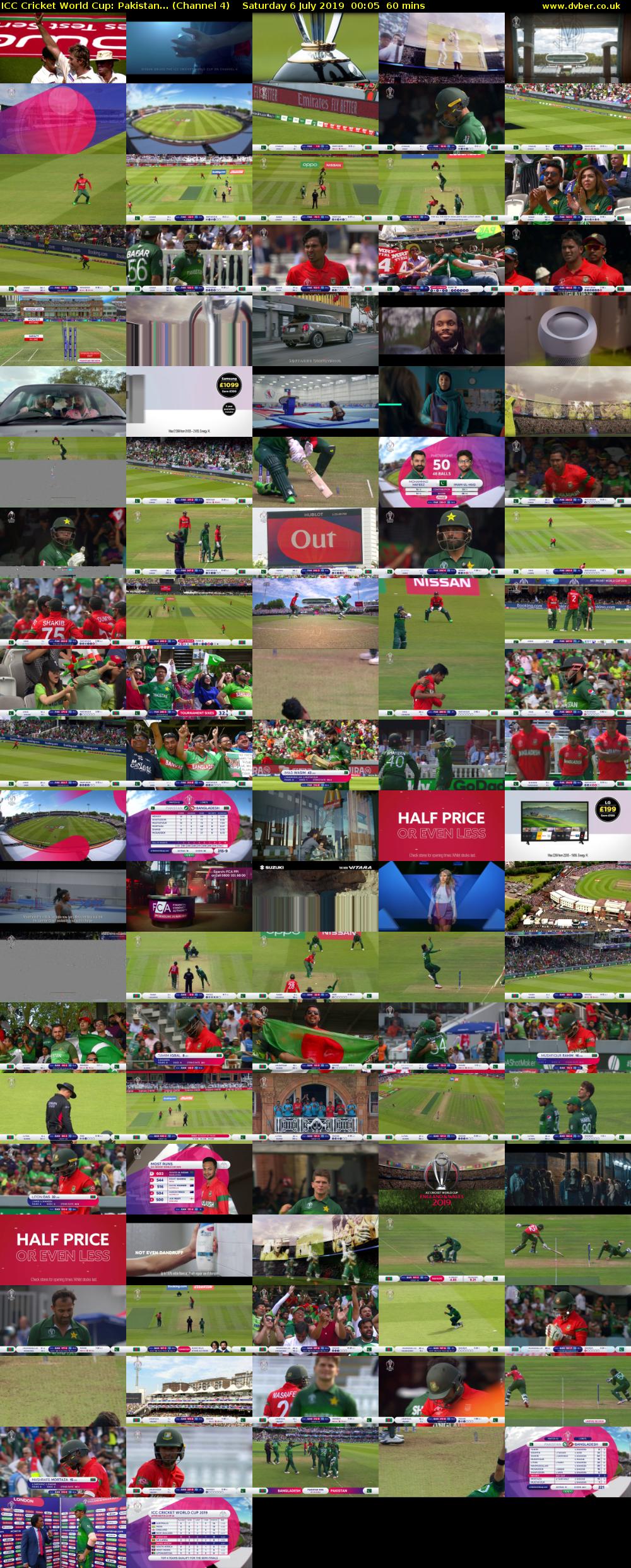 ICC Cricket World Cup: Pakistan... (Channel 4) Saturday 6 July 2019 00:05 - 01:05