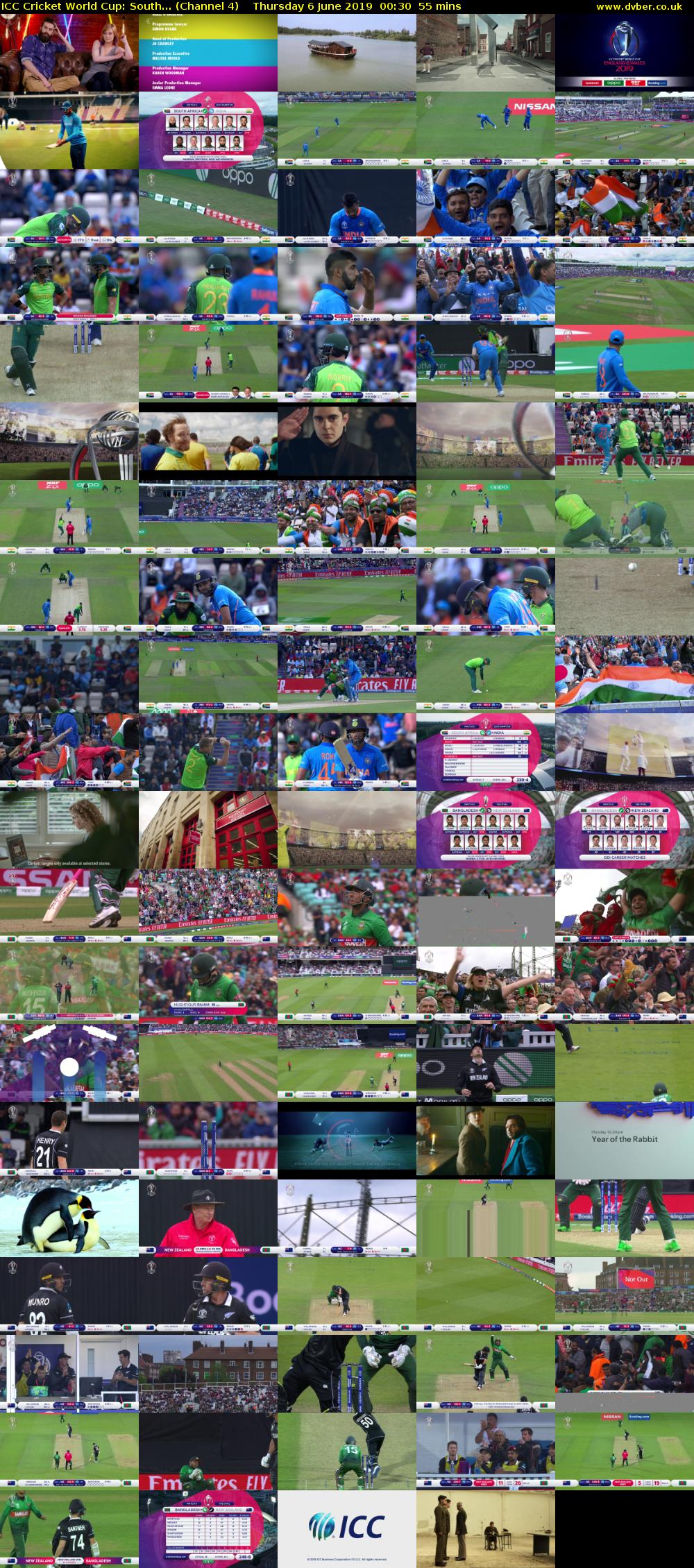 ICC Cricket World Cup: South... (Channel 4) Thursday 6 June 2019 00:30 - 01:25