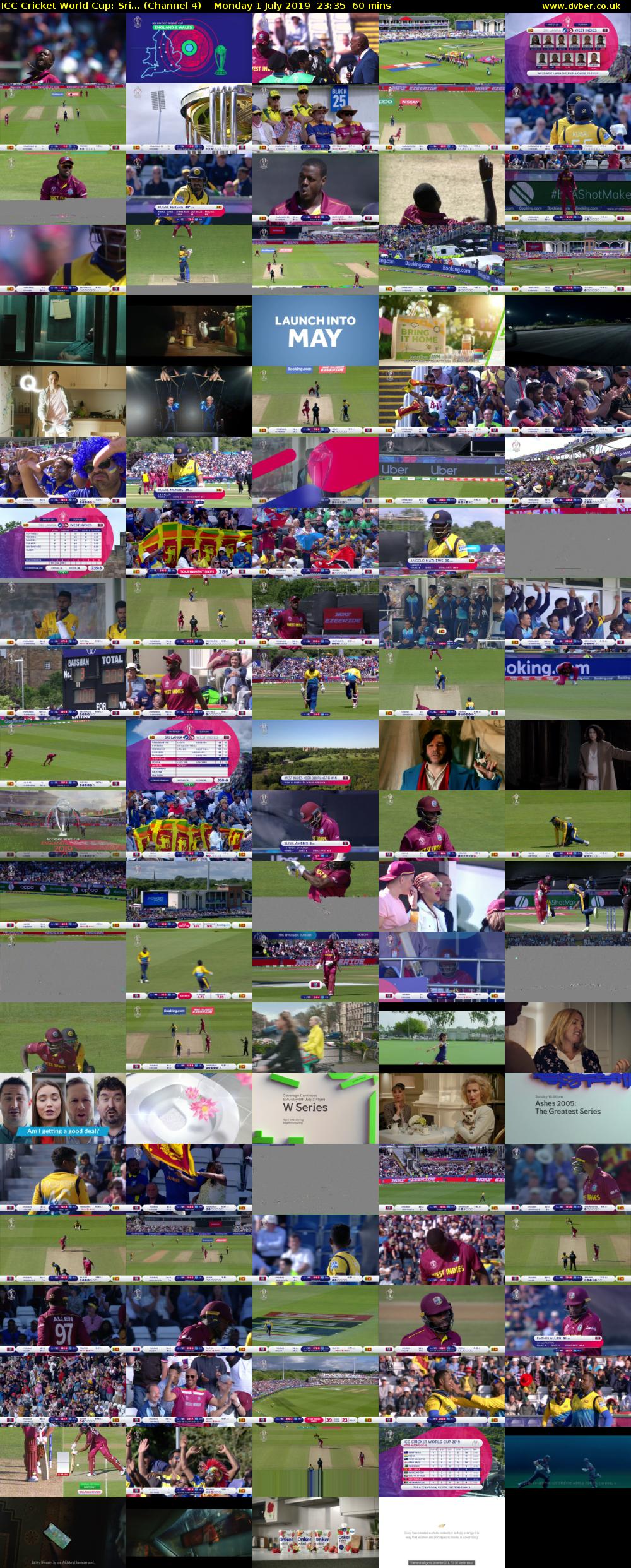 ICC Cricket World Cup: Sri... (Channel 4) Monday 1 July 2019 23:35 - 00:35