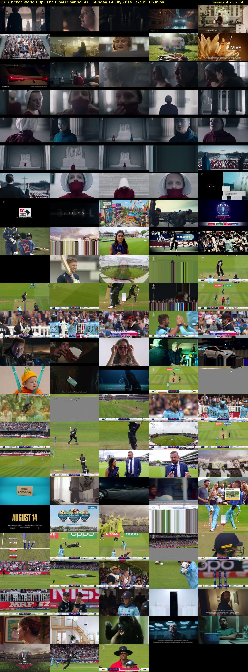 ICC Cricket World Cup: The Final (Channel 4) Sunday 14 July 2019 22:05 - 23:10