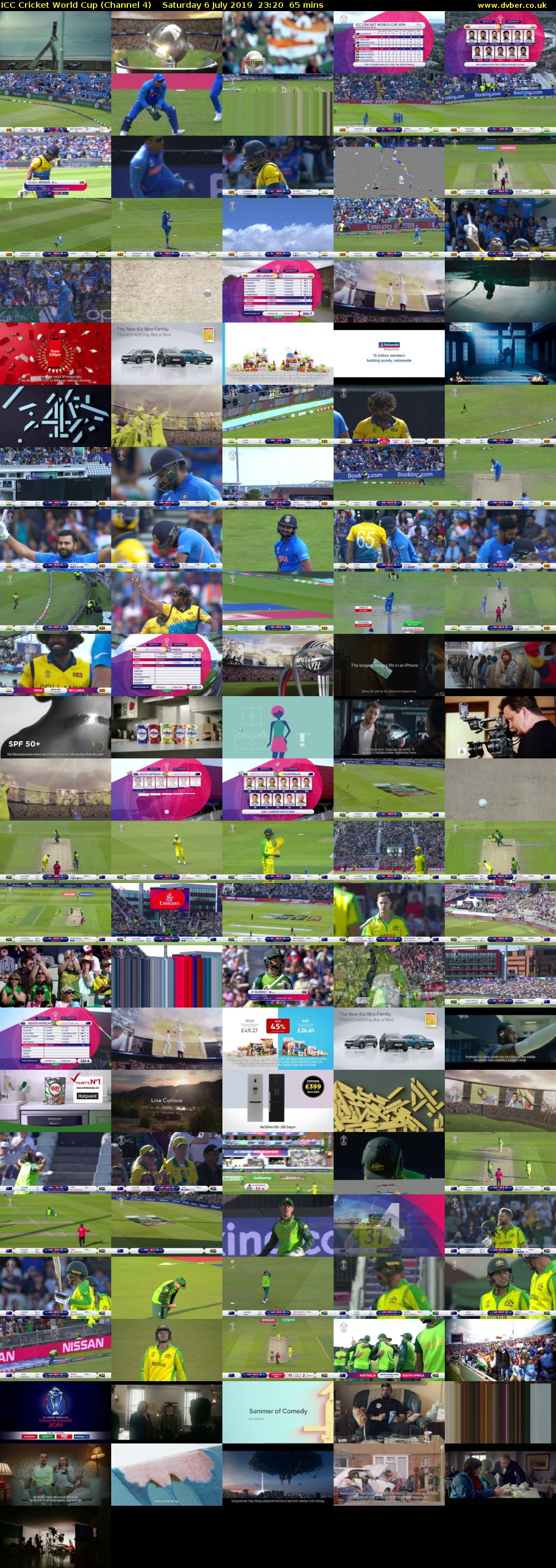 ICC Cricket World Cup (Channel 4) Saturday 6 July 2019 23:20 - 00:25