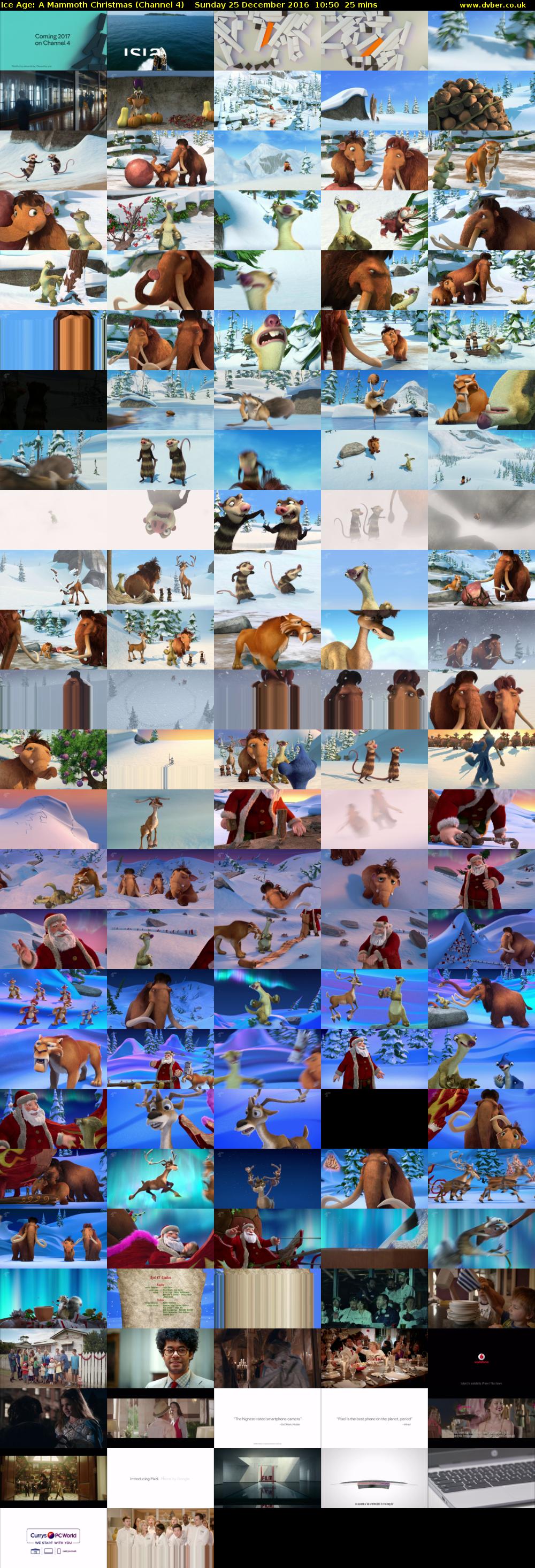 Ice Age: A Mammoth Christmas (Channel 4) Sunday 25 December 2016 10:50 - 11:15