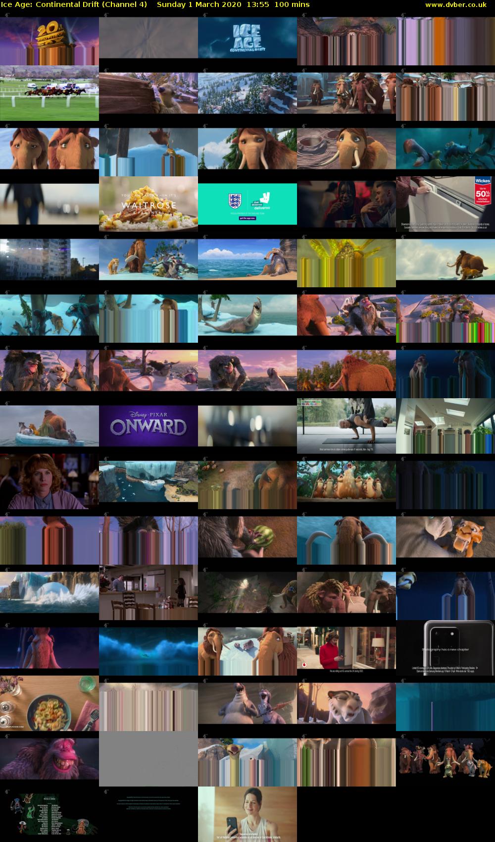 Ice Age: Continental Drift (Channel 4) Sunday 1 March 2020 13:55 - 15:35