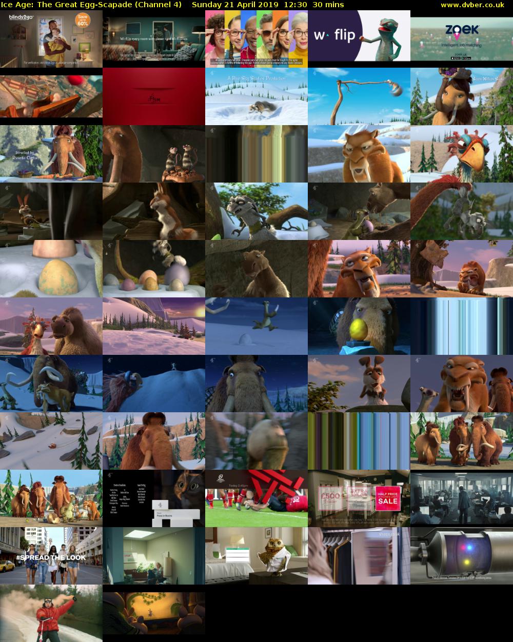Ice Age: The Great Egg-Scapade (Channel 4) Sunday 21 April 2019 12:30 - 13:00