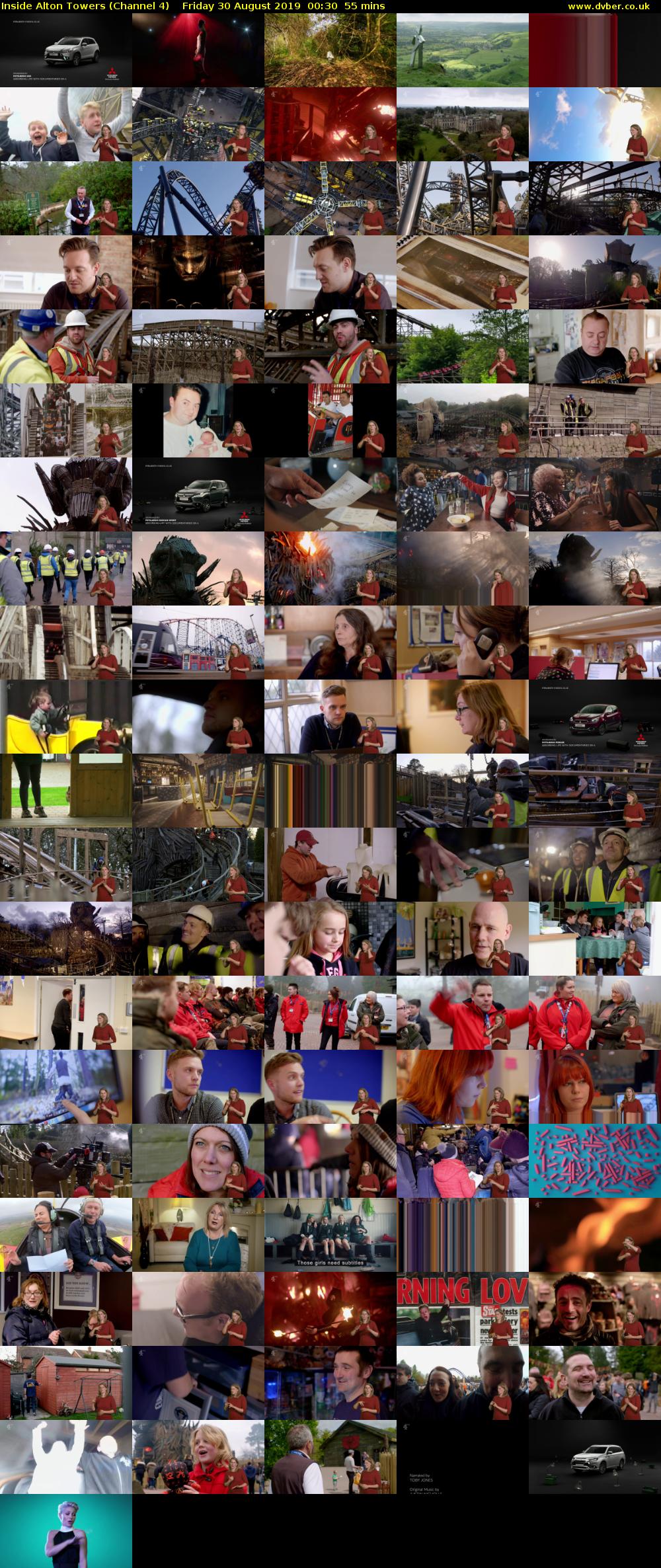 Inside Alton Towers (Channel 4) Friday 30 August 2019 00:30 - 01:25