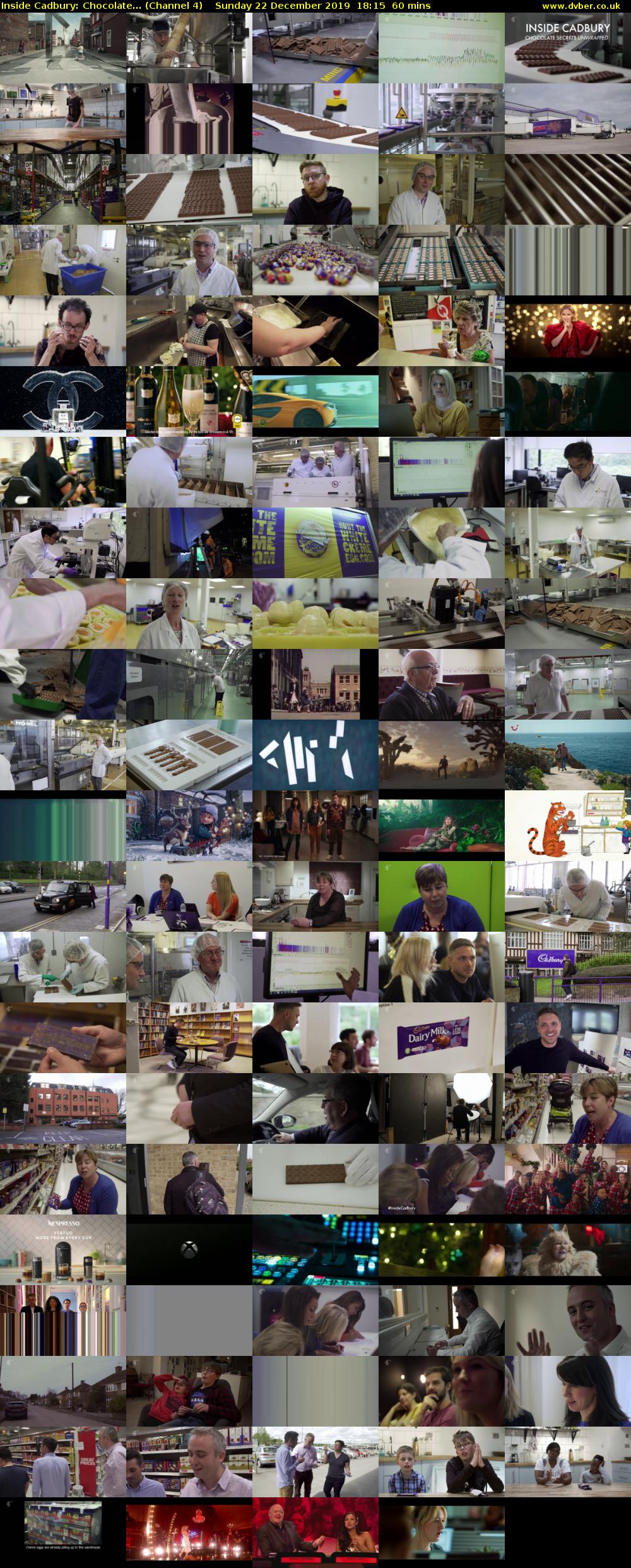 Inside Cadbury: Chocolate... (Channel 4) Sunday 22 December 2019 18:15 - 19:15