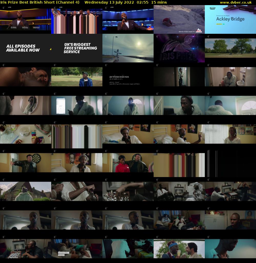 Iris Prize Best British Short (Channel 4) Wednesday 13 July 2022 02:55 - 03:10