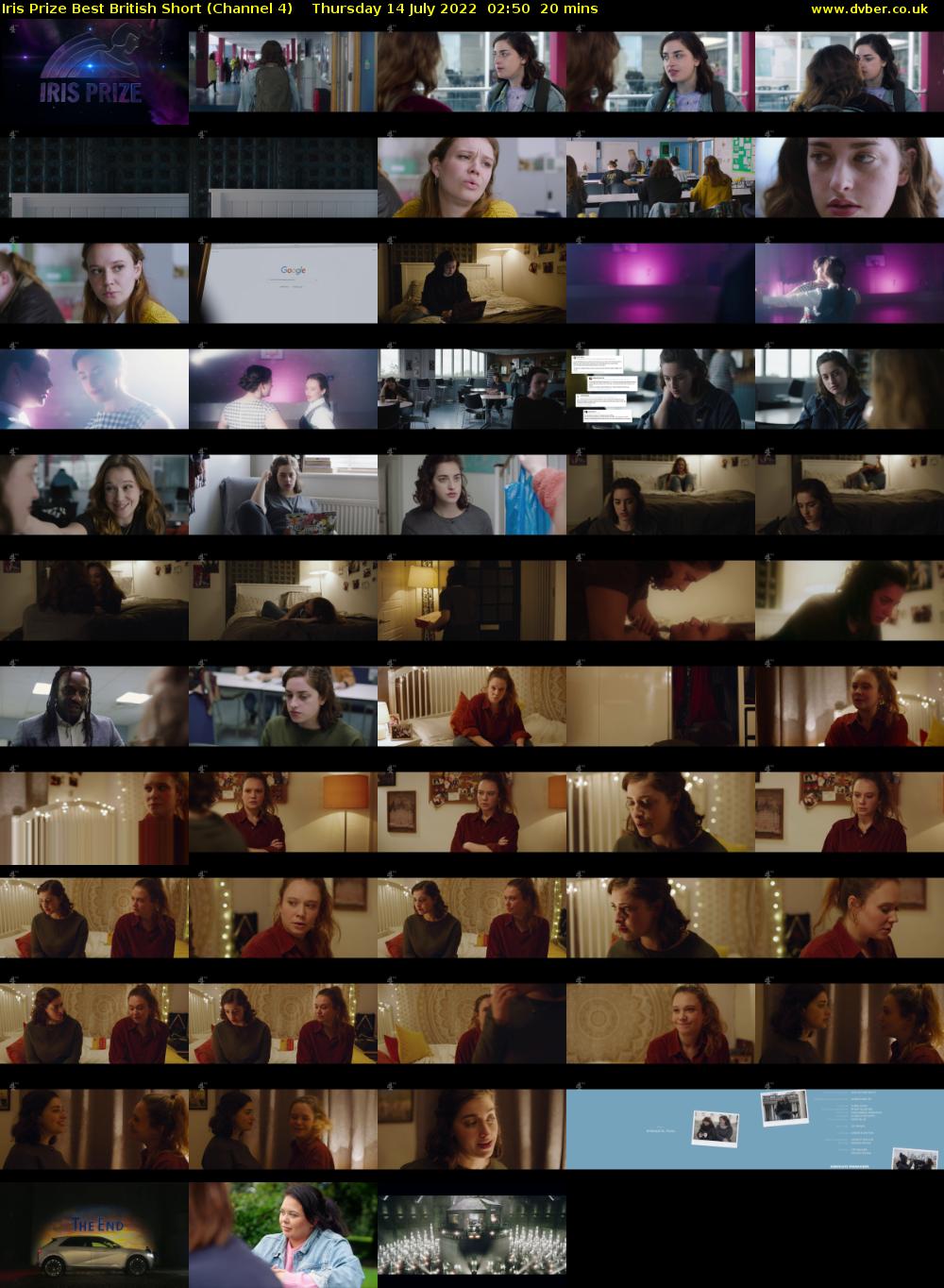 Iris Prize Best British Short (Channel 4) Thursday 14 July 2022 02:50 - 03:10