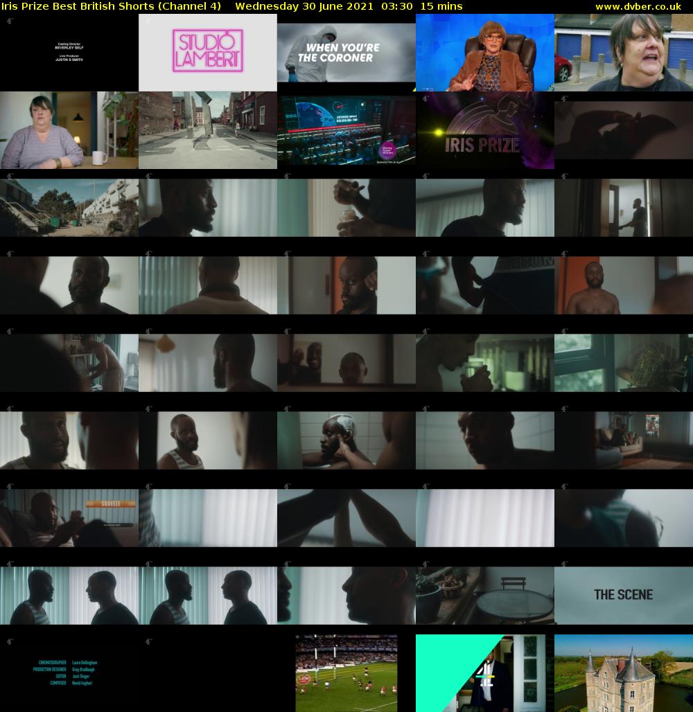 Iris Prize Best British Shorts (Channel 4) Wednesday 30 June 2021 03:30 - 03:45