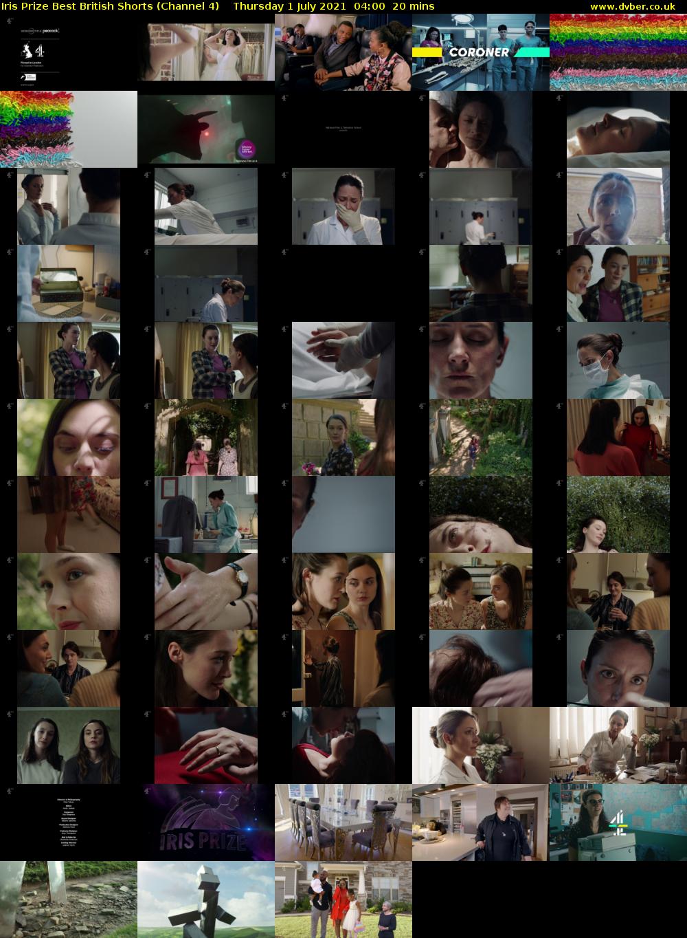 Iris Prize Best British Shorts (Channel 4) Thursday 1 July 2021 04:00 - 04:20