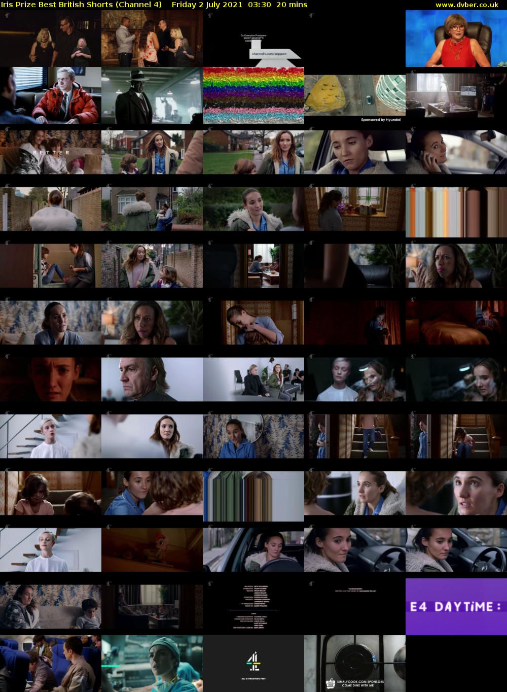 Iris Prize Best British Shorts (Channel 4) Friday 2 July 2021 03:30 - 03:50