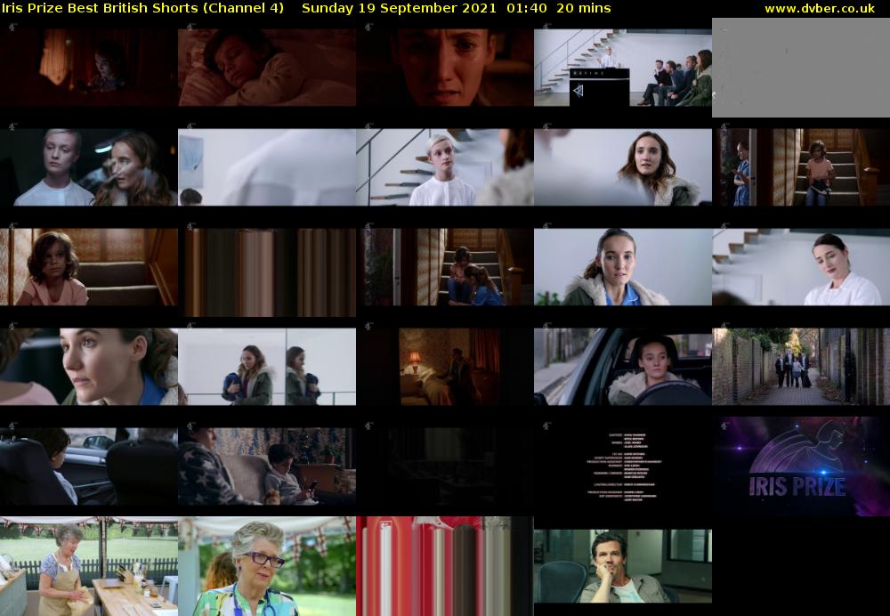 Iris Prize Best British Shorts (Channel 4) Sunday 19 September 2021 01:40 - 02:00