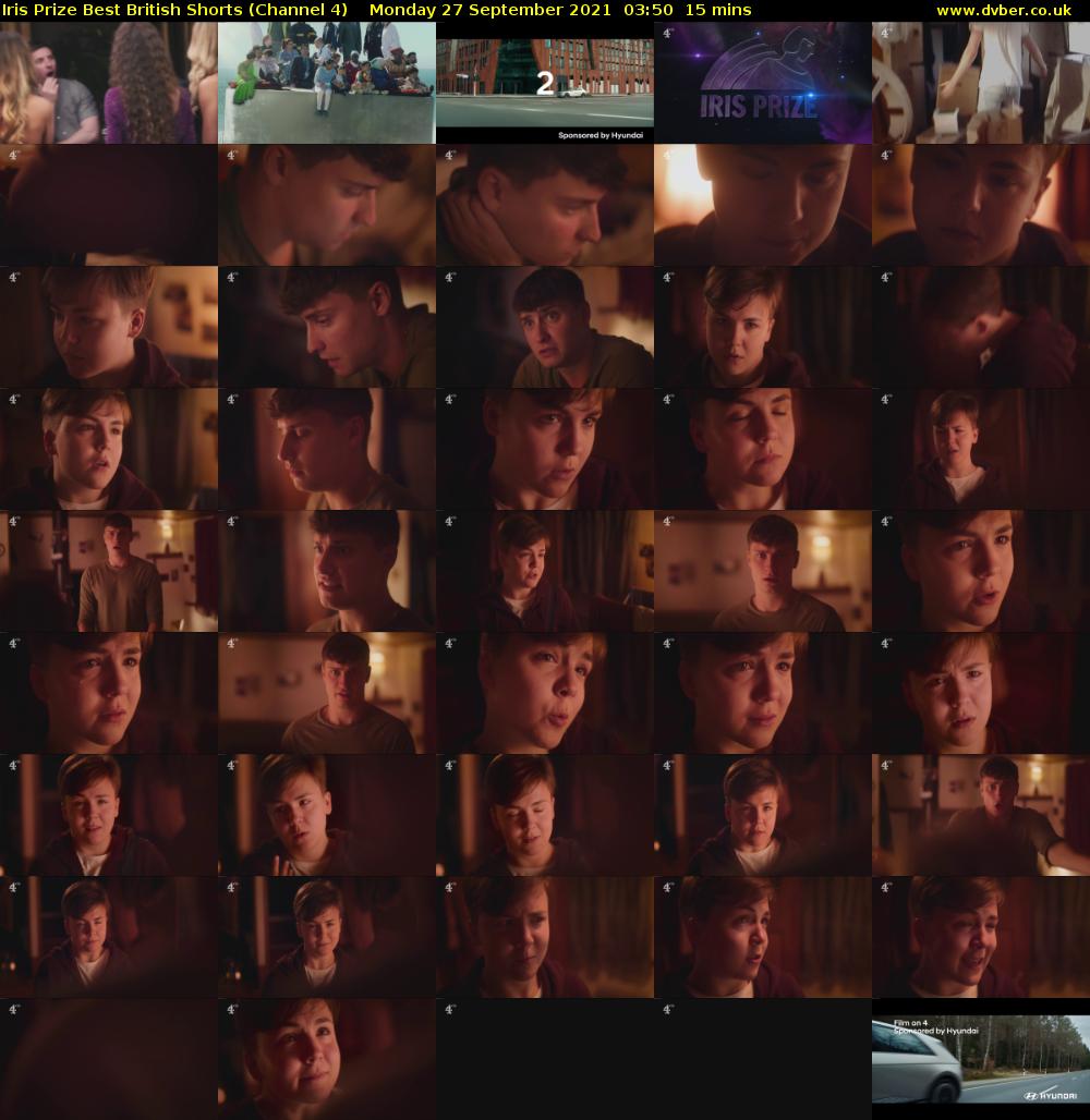 Iris Prize Best British Shorts (Channel 4) Monday 27 September 2021 03:50 - 04:05