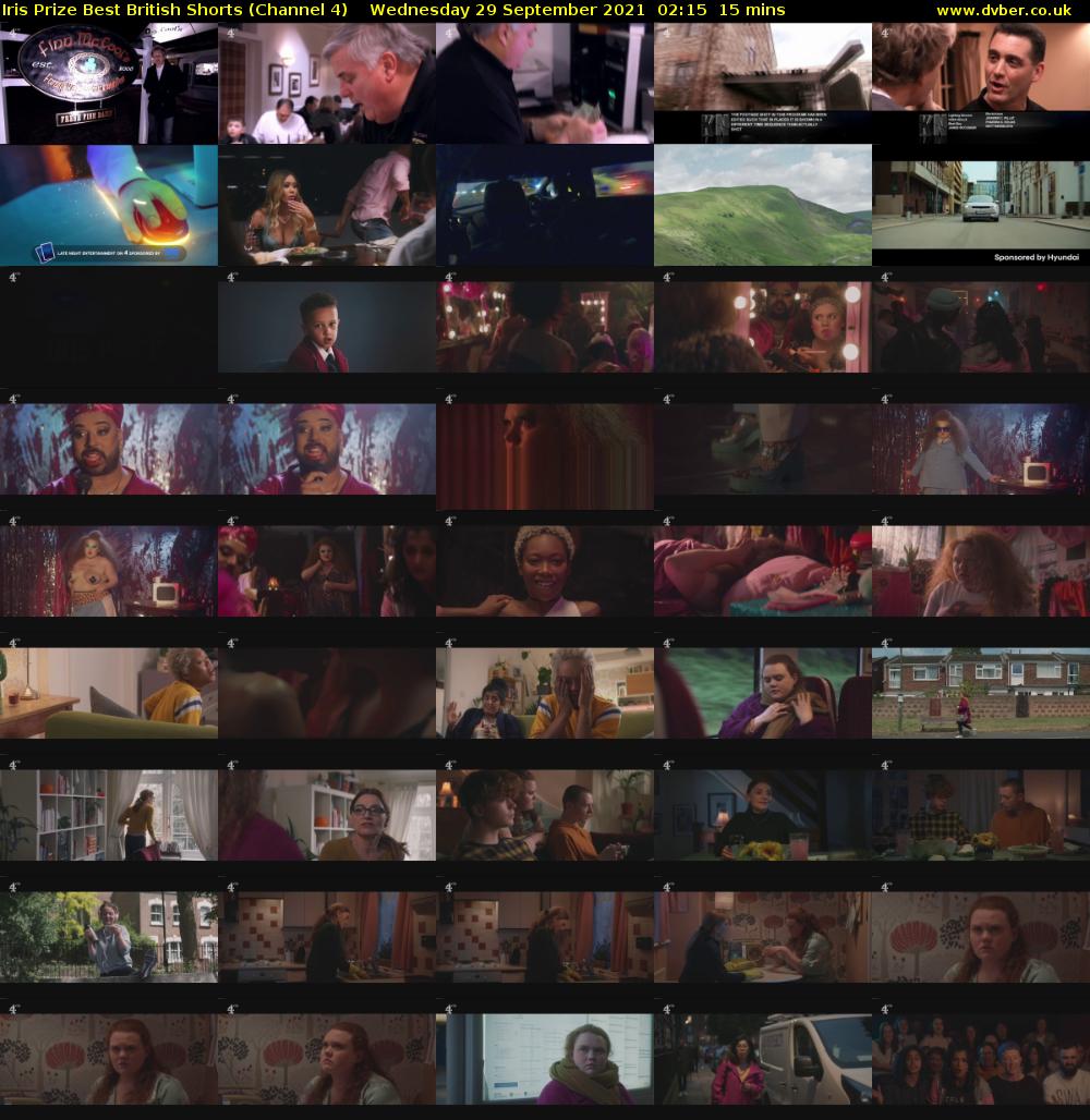 Iris Prize Best British Shorts (Channel 4) Wednesday 29 September 2021 02:15 - 02:30