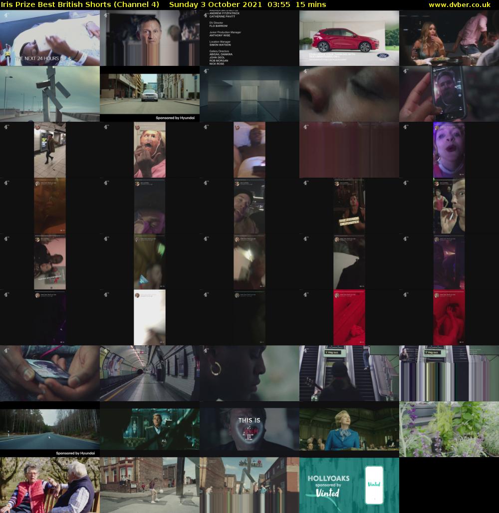 Iris Prize Best British Shorts (Channel 4) Sunday 3 October 2021 03:55 - 04:10