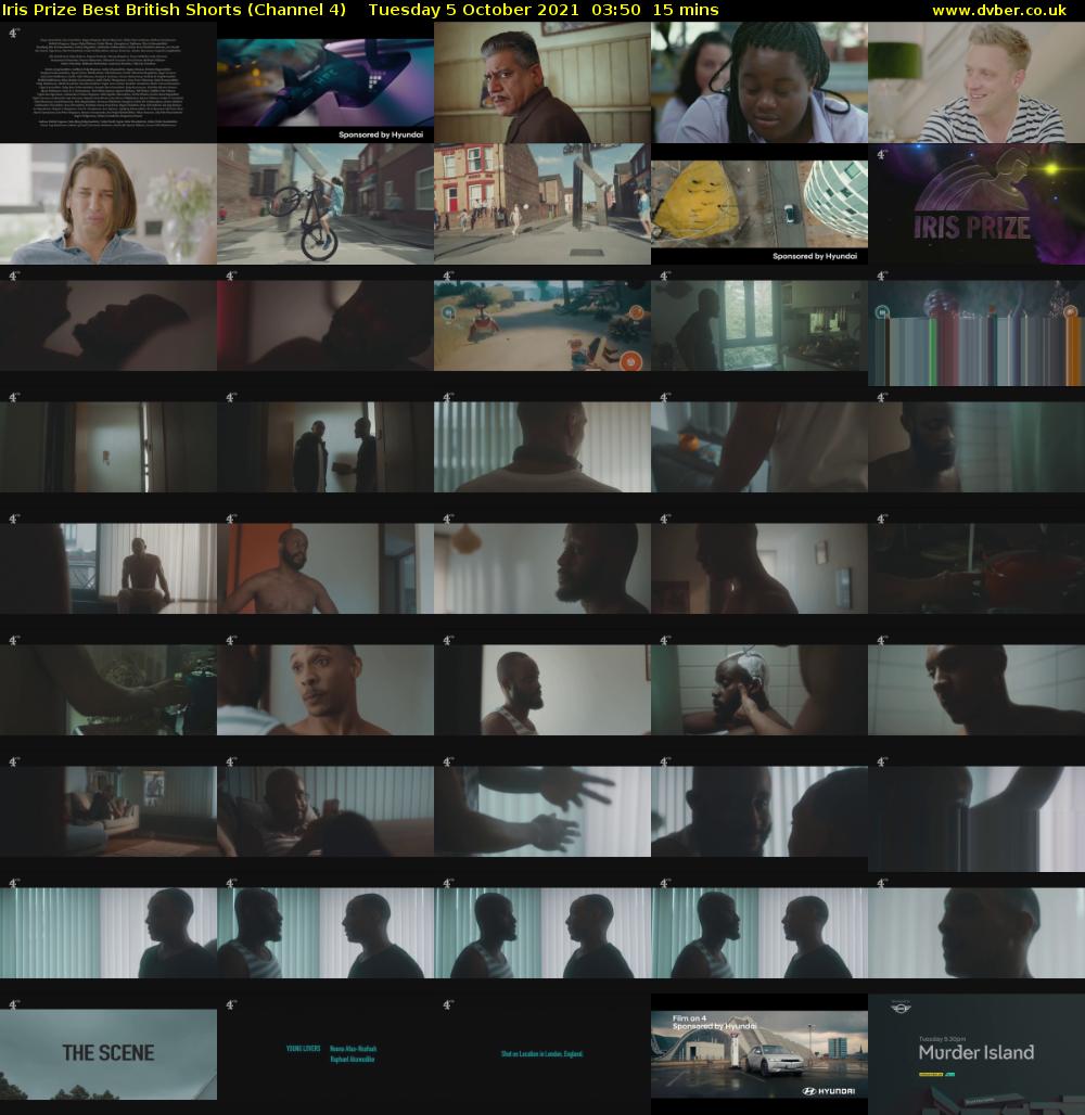 Iris Prize Best British Shorts (Channel 4) Tuesday 5 October 2021 03:50 - 04:05