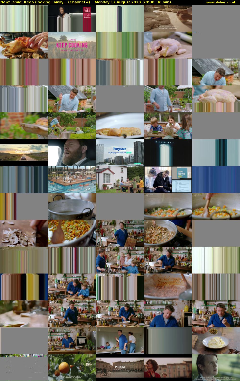 Jamie: Keep Cooking Family... (Channel 4) Monday 17 August 2020 20:30 - 21:00
