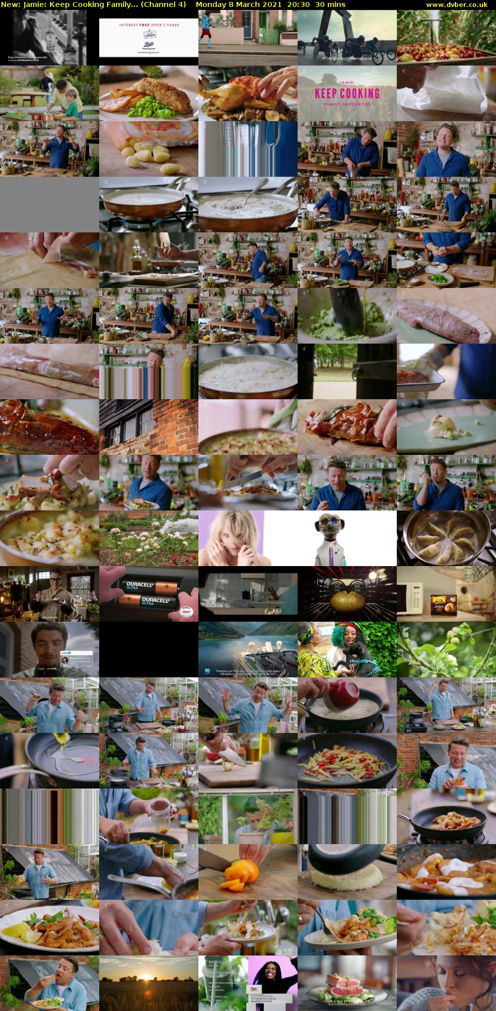 Jamie: Keep Cooking Family... (Channel 4) Monday 8 March 2021 20:30 - 21:00