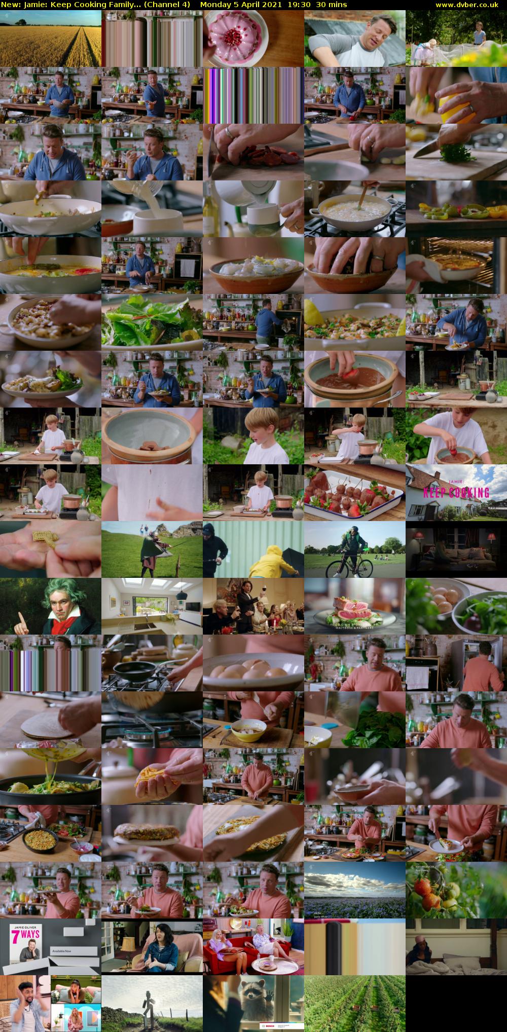 Jamie: Keep Cooking Family... (Channel 4) Monday 5 April 2021 19:30 - 20:00