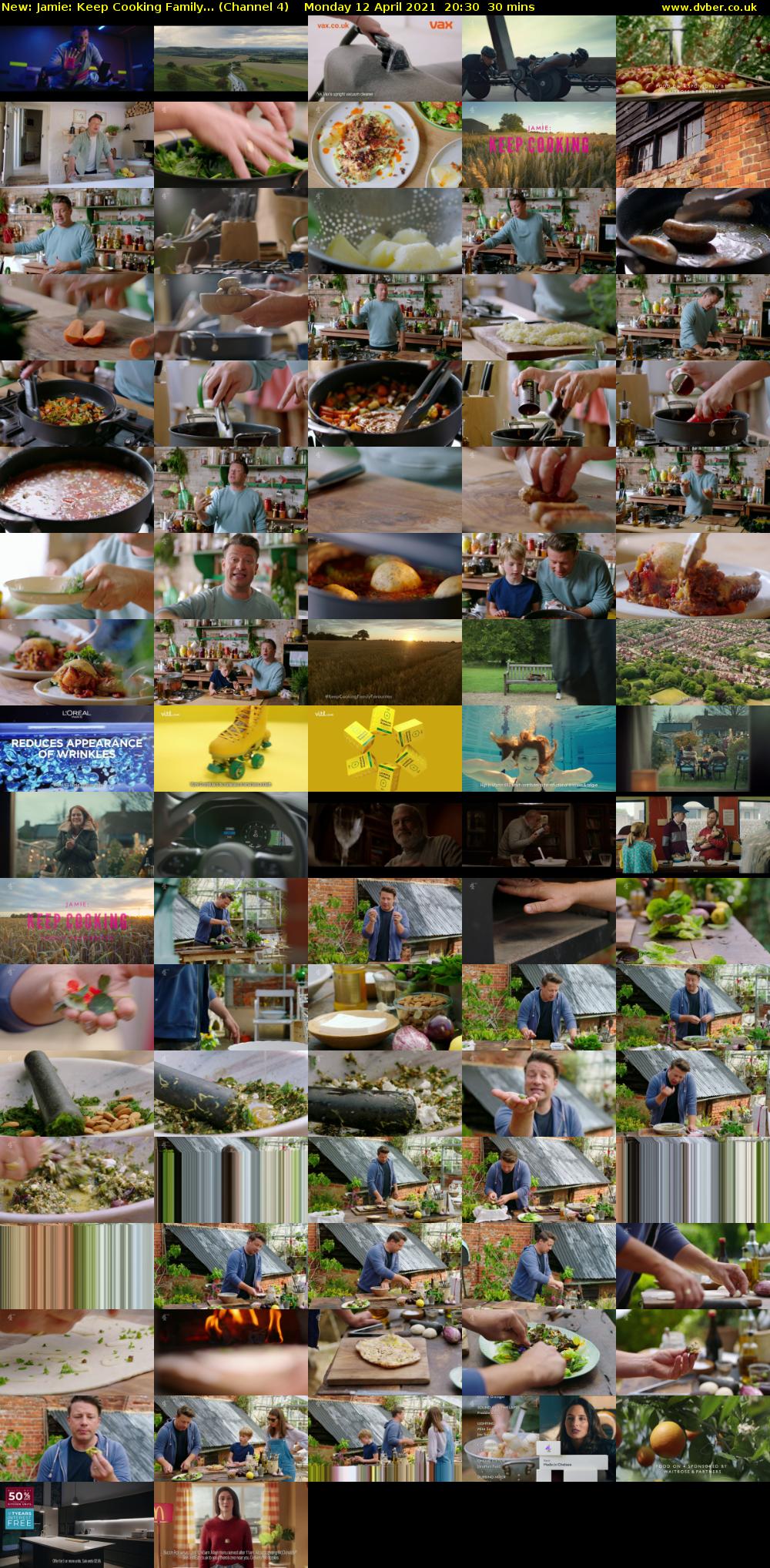 Jamie: Keep Cooking Family... (Channel 4) Monday 12 April 2021 20:30 - 21:00