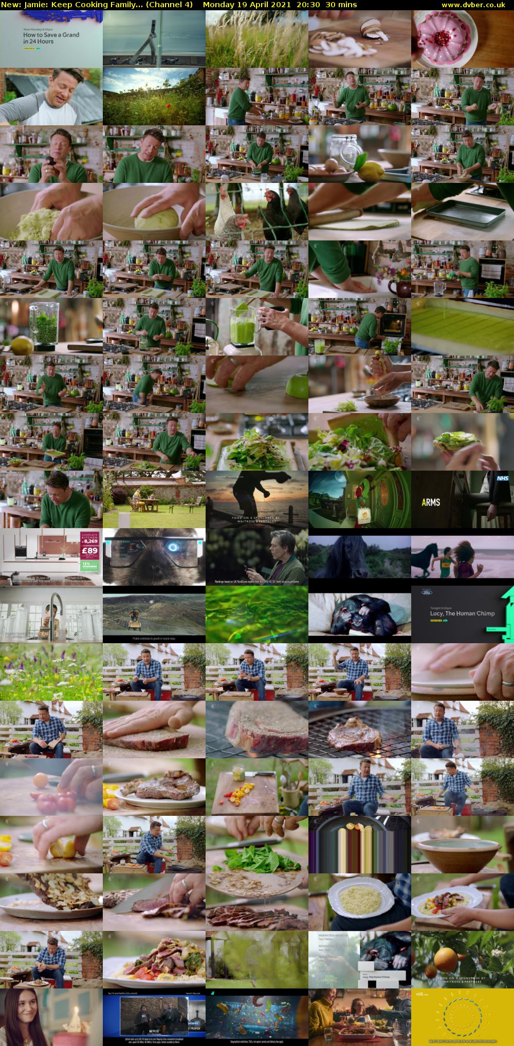 Jamie: Keep Cooking Family... (Channel 4) Monday 19 April 2021 20:30 - 21:00