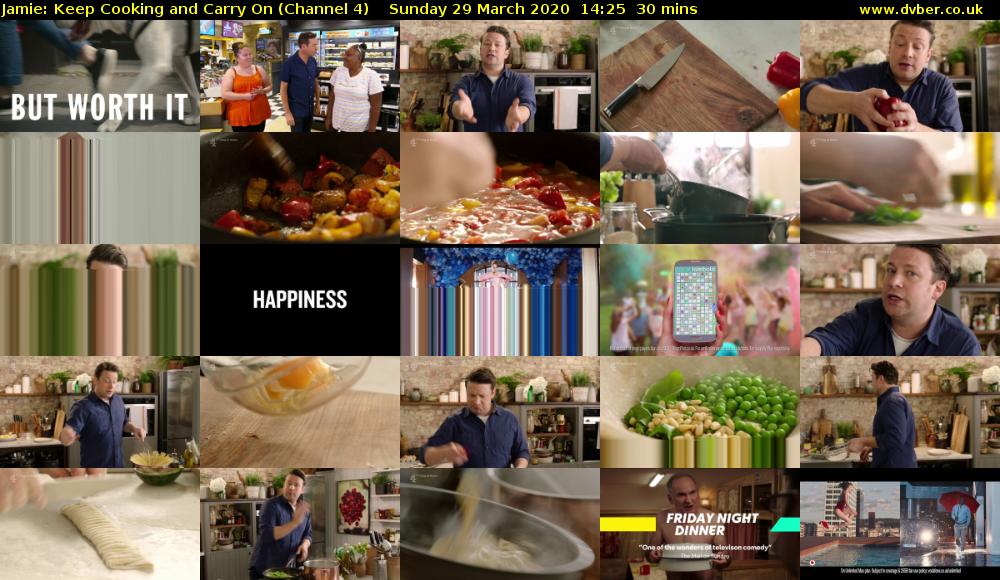 Jamie: Keep Cooking and Carry On (Channel 4) Sunday 29 March 2020 14:25 - 14:55
