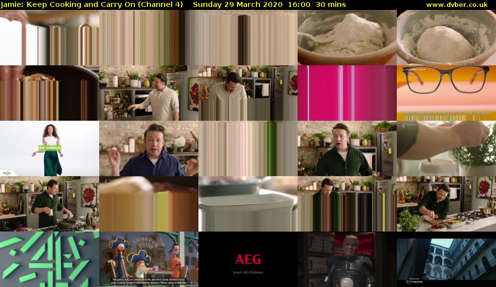 Jamie: Keep Cooking and Carry On (Channel 4) Sunday 29 March 2020 16:00 - 16:30