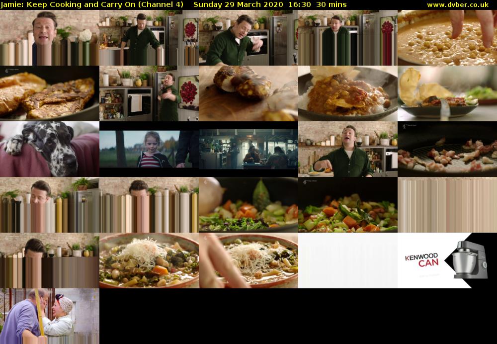 Jamie: Keep Cooking and Carry On (Channel 4) Sunday 29 March 2020 16:30 - 17:00