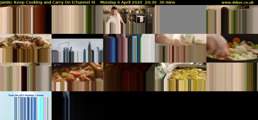 Jamie: Keep Cooking and Carry On (Channel 4) Monday 6 April 2020 20:30 - 21:00