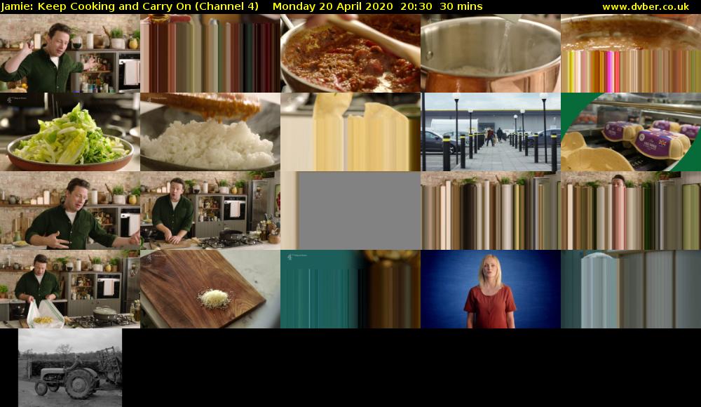Jamie: Keep Cooking and Carry On (Channel 4) Monday 20 April 2020 20:30 - 21:00