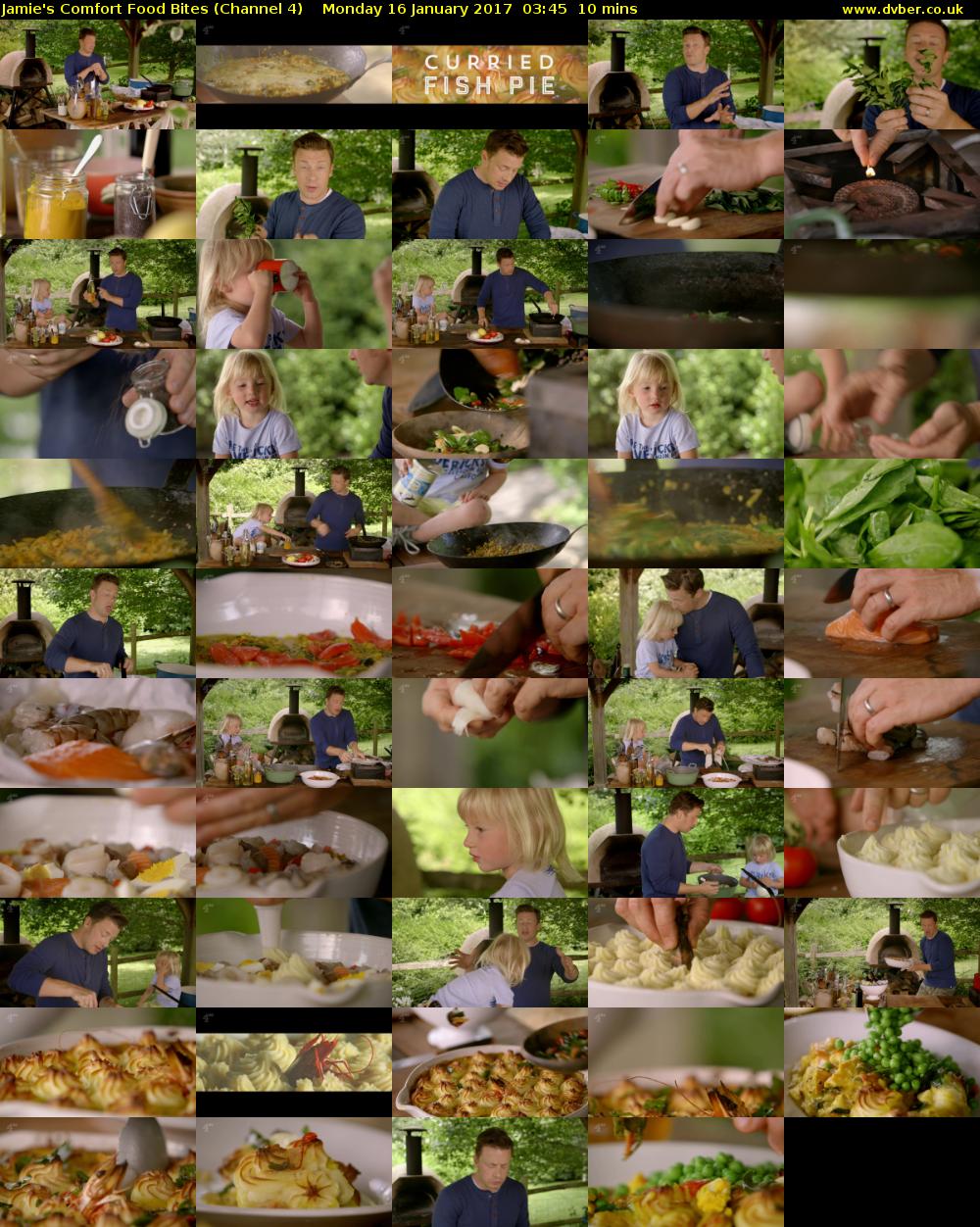 Jamie's Comfort Food Bites (Channel 4) Monday 16 January 2017 03:45 - 03:55