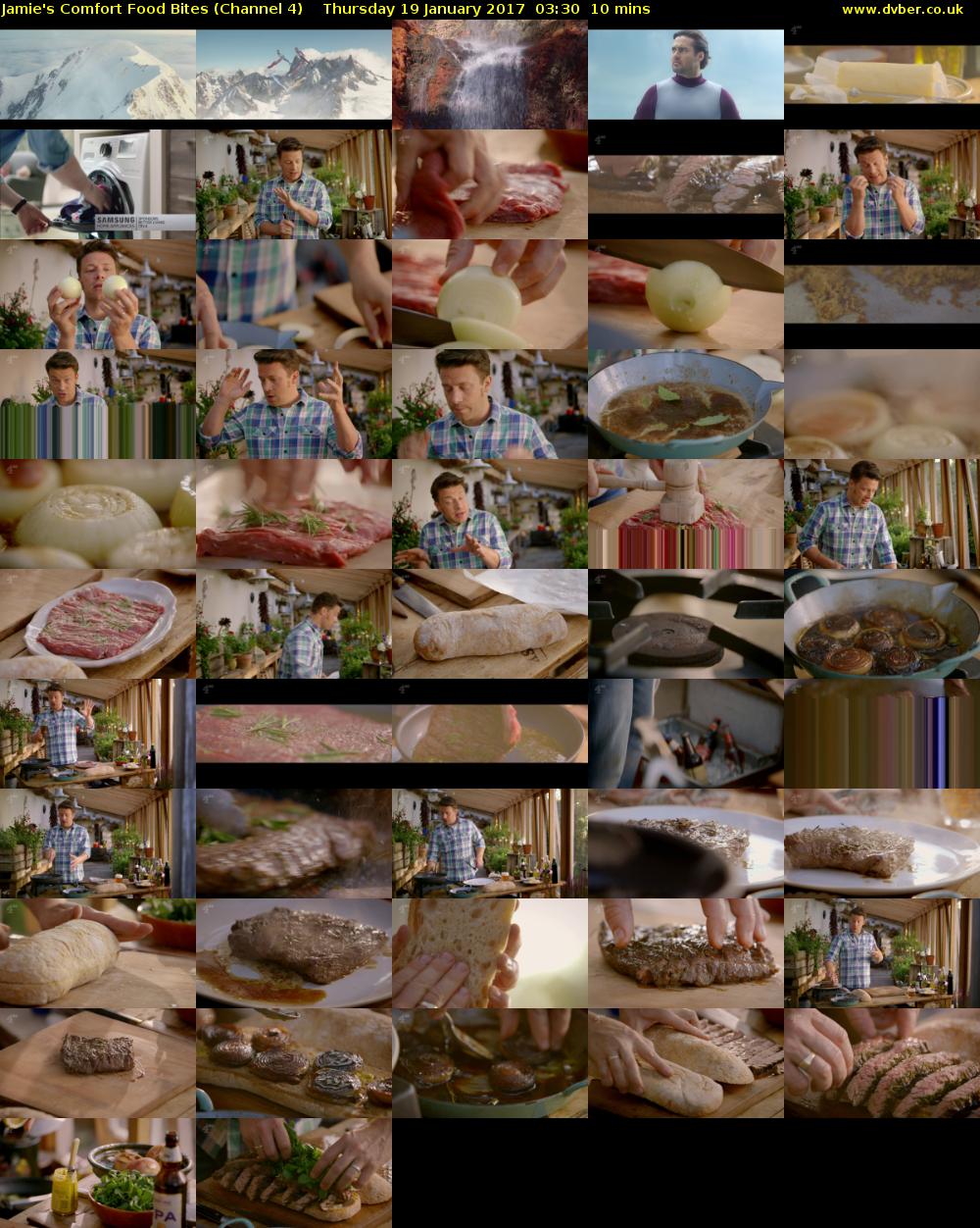 Jamie's Comfort Food Bites (Channel 4) Thursday 19 January 2017 03:30 - 03:40